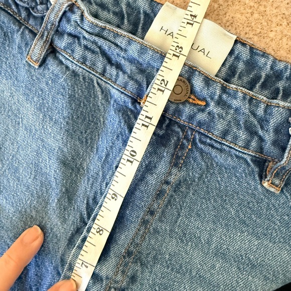 Habitual 10 30 Denim Wide Leg Crop Jeans Braided Boho Artist Flare - Picture 7 of 10